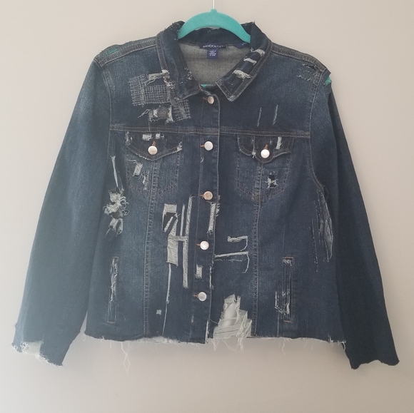 CUSTOM Upcycled Painted Denim Jackets - Picture 2 of 4